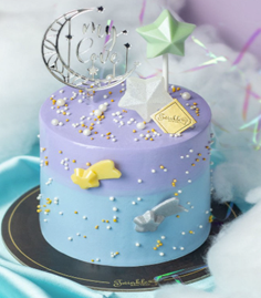 藍紫色星空造型蛋糕